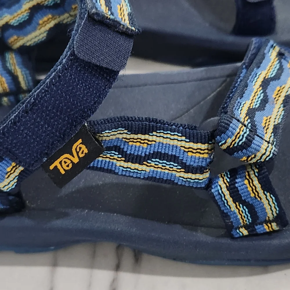 Teva blue triple velcro strap kid's sandals Size 13
